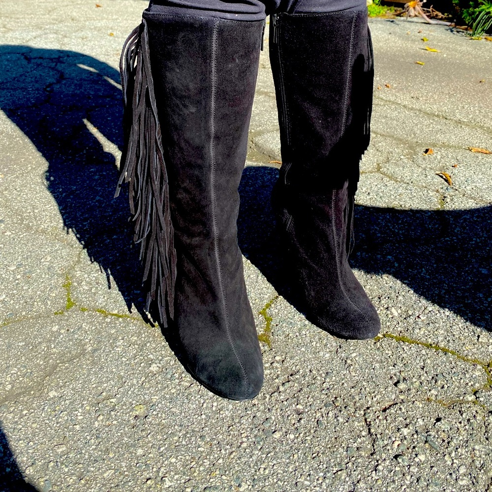 Zara 40 fringe boots